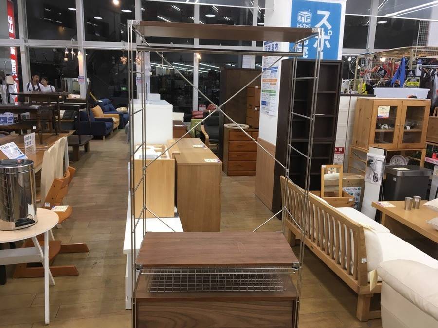 無印良品『ステンレスユニットシェルフ・ウォールナット棚』入荷いたし