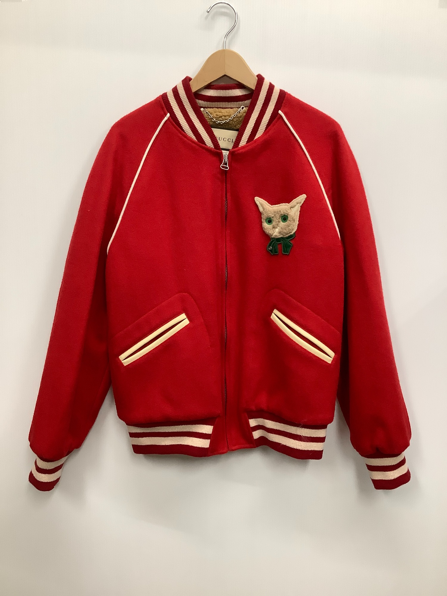 GUCCI キャットワッペンウールスタジャンブルゾンを買取入荷いたしまし