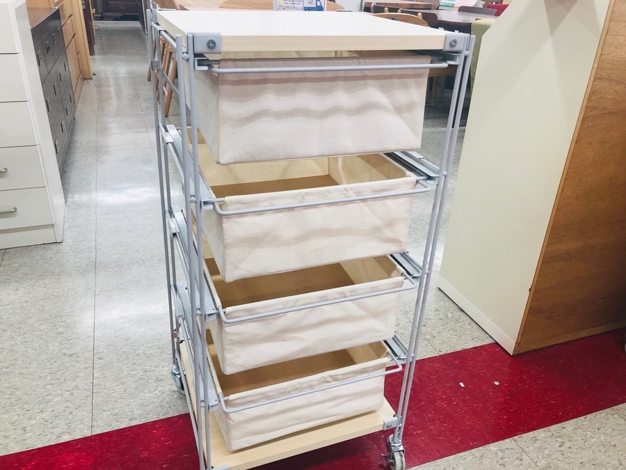 送料込！】廃盤品_無印良品_スチール_収納 引き出し 帆布 ユニット