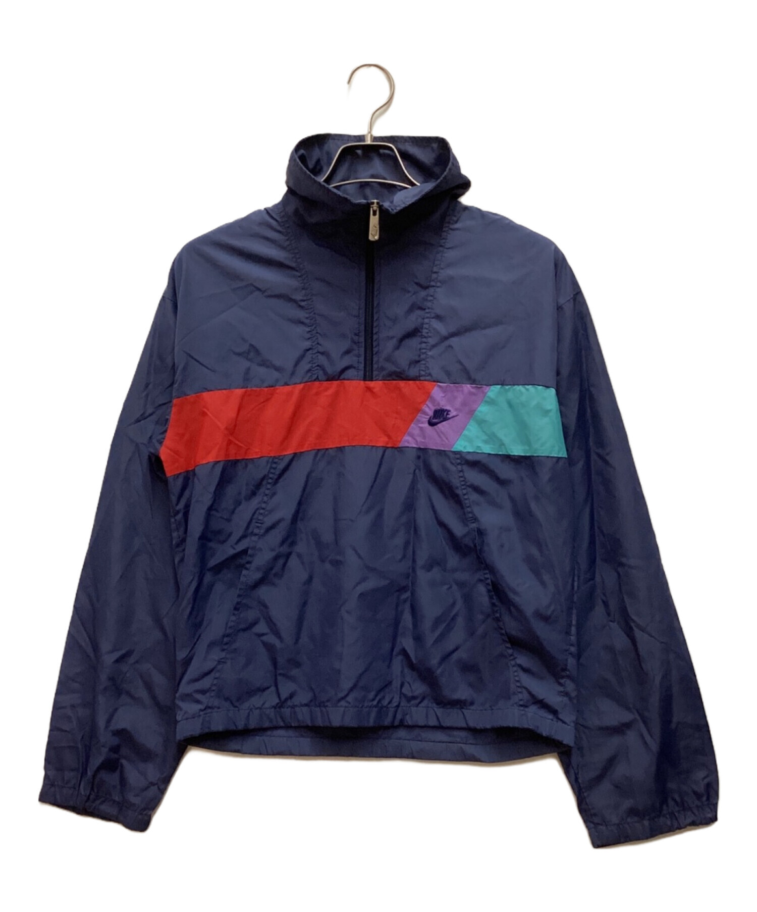 中古・古着通販】NIKE (ナイキ) 80sナイロンアノラックジャケット/紺