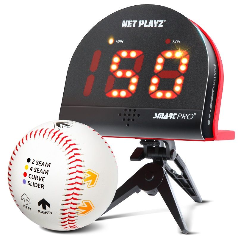 Net Playz Baseball Pitch Trainer Speed Radar + Finger Placement