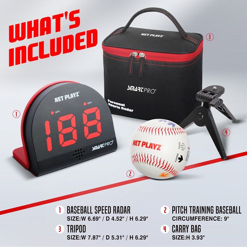 Net Playz Baseball Pitch Trainer Speed Radar + Finger Placement