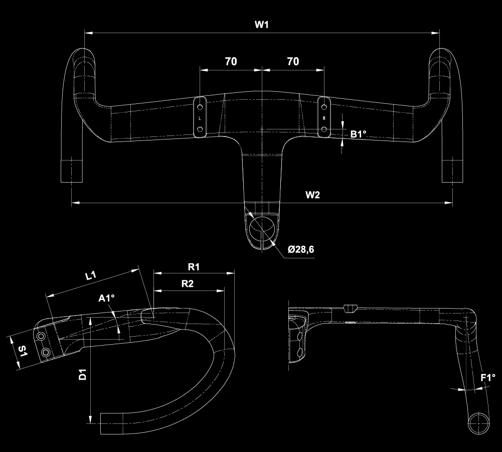 一体型エアロバーステム AB02 / AB03 | TRISPORTS