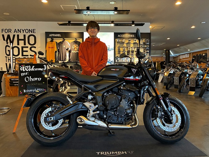 納車御礼】🎊トライデント660 / ジェットブラック✨✨ | トライアンフ水戸