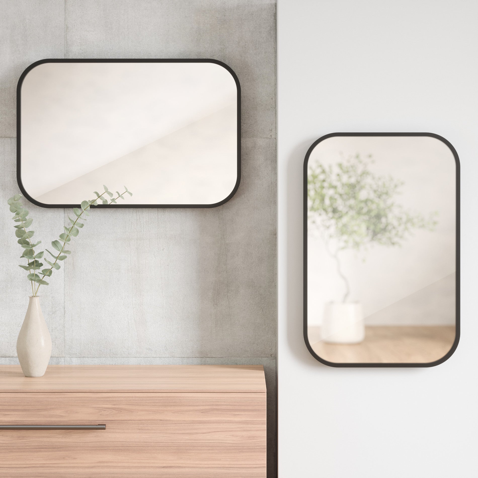 Large Rectangle Wall Mirror - Hub Mirror Rectangle | Umbra