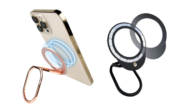 ユニーク | ネオジム磁石を搭載した多関節タイプのスマホリング