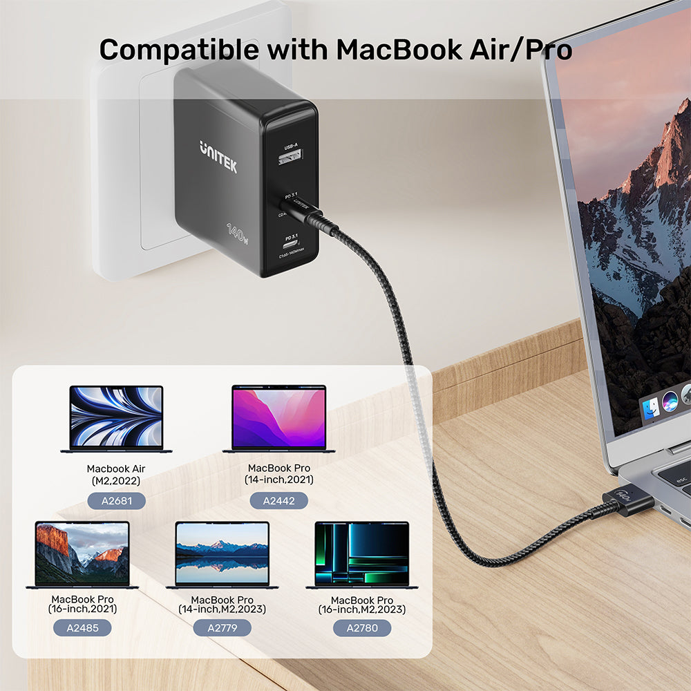 USB-C - マグネット式 3 充電ケーブル | UNITEK