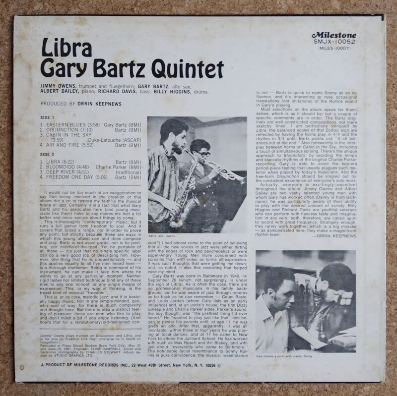 Gary Bartz Quintet - Libra - UNIVERSOUNDS
