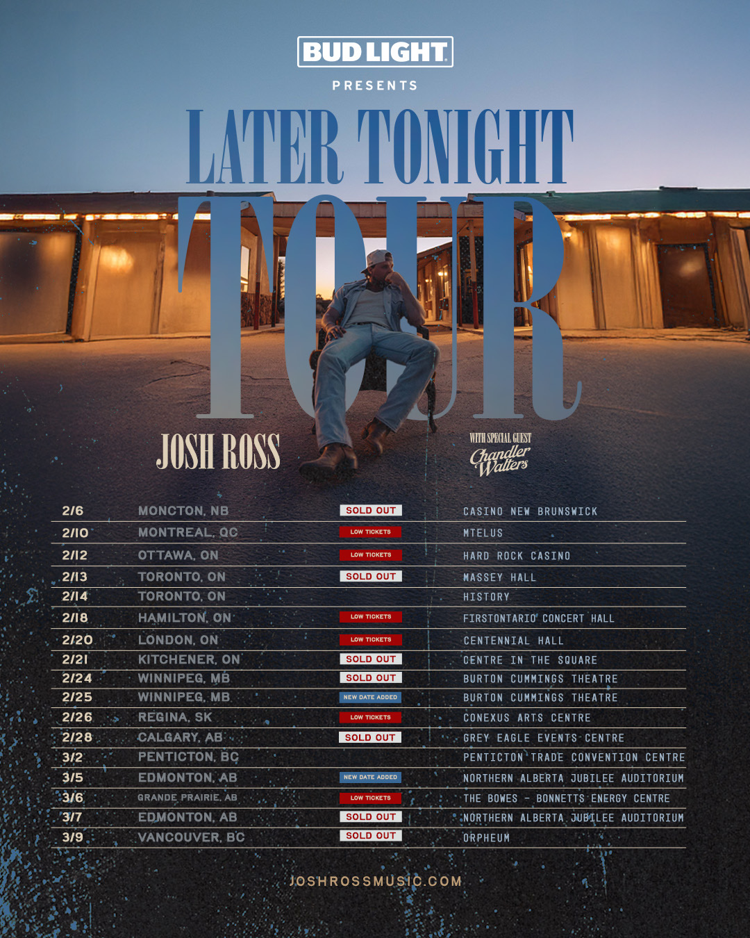 MULTI-PLATINUM COUNTRY STAR JOSH ROSS PARTNERS WITH BUD LIGHT FOR