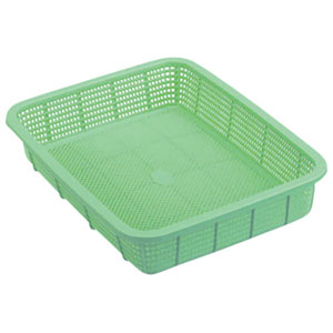 UCHIDASウチダス角カゴ浅型 大 クリア 透明 K5412C: 日用品