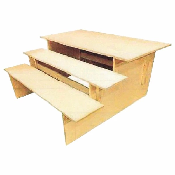 ひな人形用 木製 三段飾り台 30号（間口90×奥行81×高さ45cm） - 人形の