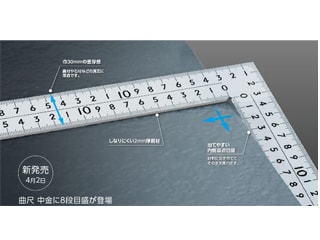 シンワ 63413 曲尺 ステン60×30cm 表裏同目 8段目盛 ウエダ金物【公式