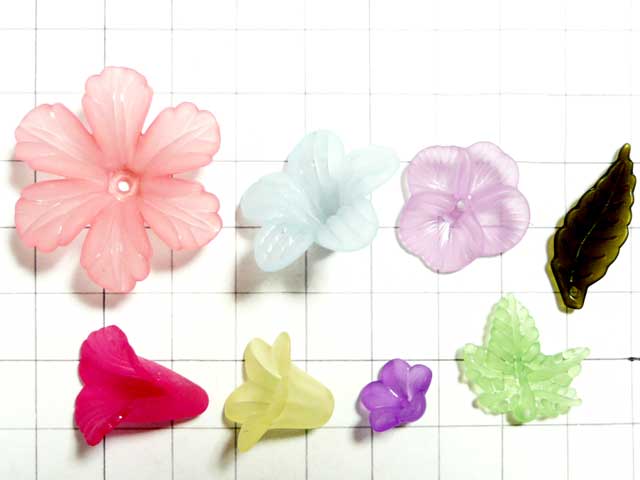 CS284FM アクリルフラワー 32mm 紅 2個セット