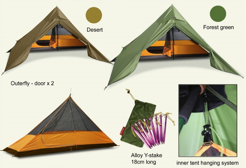 ワンポール テント(シェルター)、三角テント