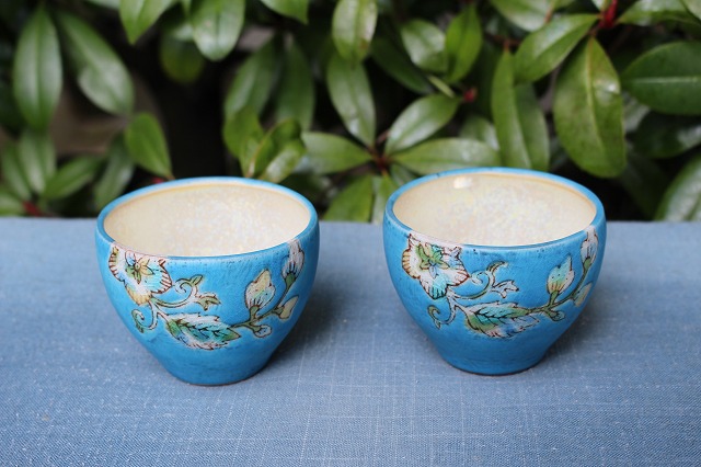 石川 稲積 佳谷（うつつ窯） 作 風の道カップ（turq） うつわ家膳