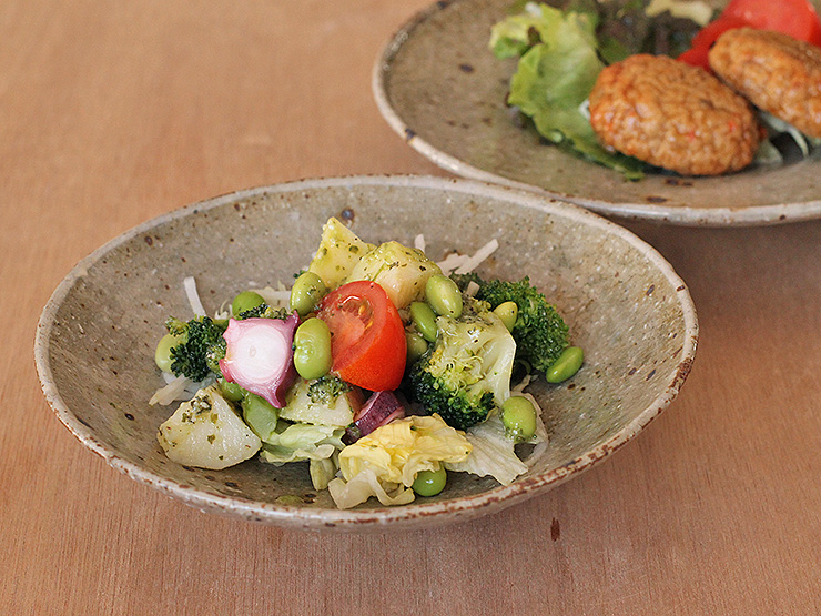 中村哲雄・灰釉6寸ぼうる／中皿/中鉢｜和食器・種類／和食器通販