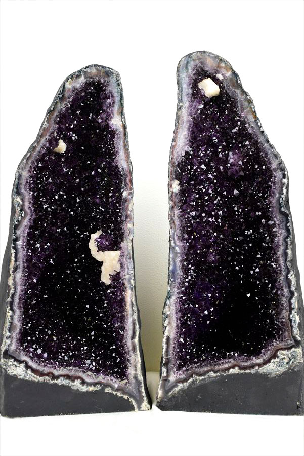 アメジスト ペアドーム アメジストジオード 紫水晶｜置物｜インテリア