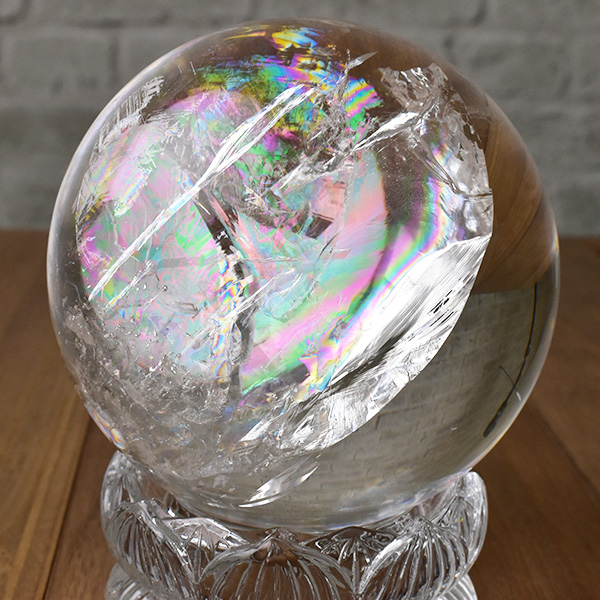 最高級天然水晶丸玉 レインボー水晶 大玉｜アップストーンオンビル
