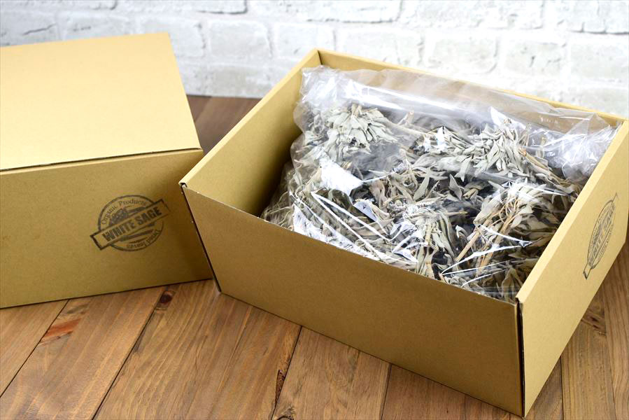 大容量・500gセット】ホワイトセージ（枝付きクラスター＆リーフ