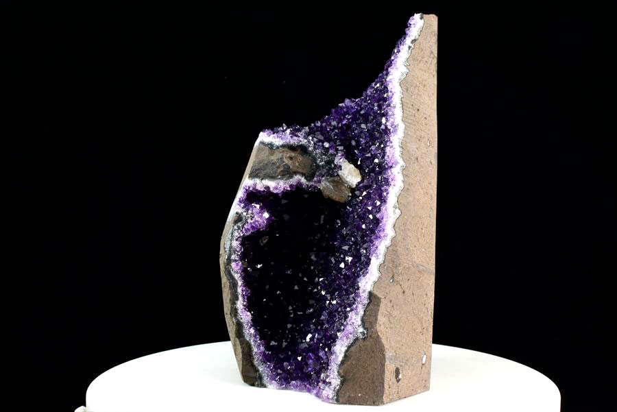 ウルグアイ産 アメジスト クラスター原石（カットベース・スタンド