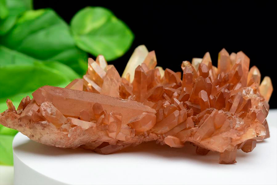 タンジェリンクォーツ（蜜柑水晶）タンジェリン水晶 クラスター