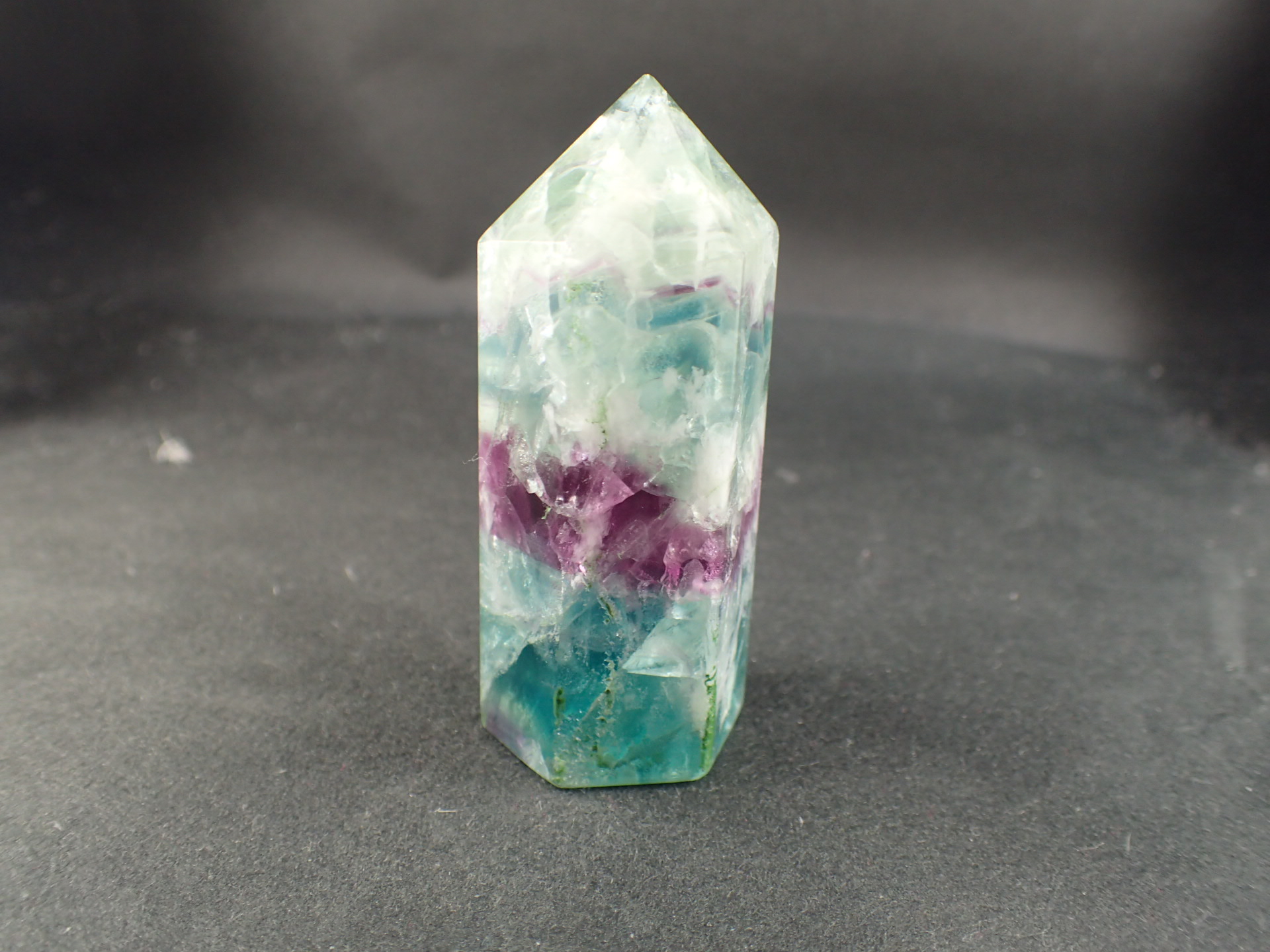 高品質トリプルカラーフローライトポイント六角柱タワーNo.1667 フロー