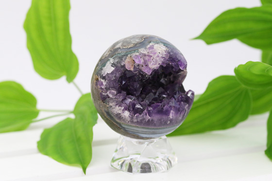 高品質 ブラジル産 アメジスト 笑口 丸玉 | ハワイ ブレッシング