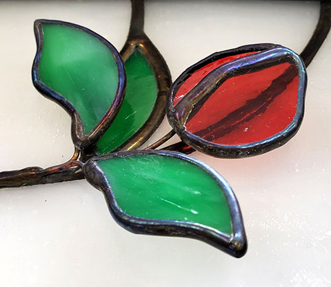 ステンドグラス・ビトロ Stained Glass Vitrail / No.155 tubaki