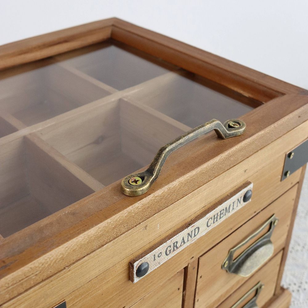 オシャレなガラス蓋です♪ コレクションボックスハーフ MN1-20033263