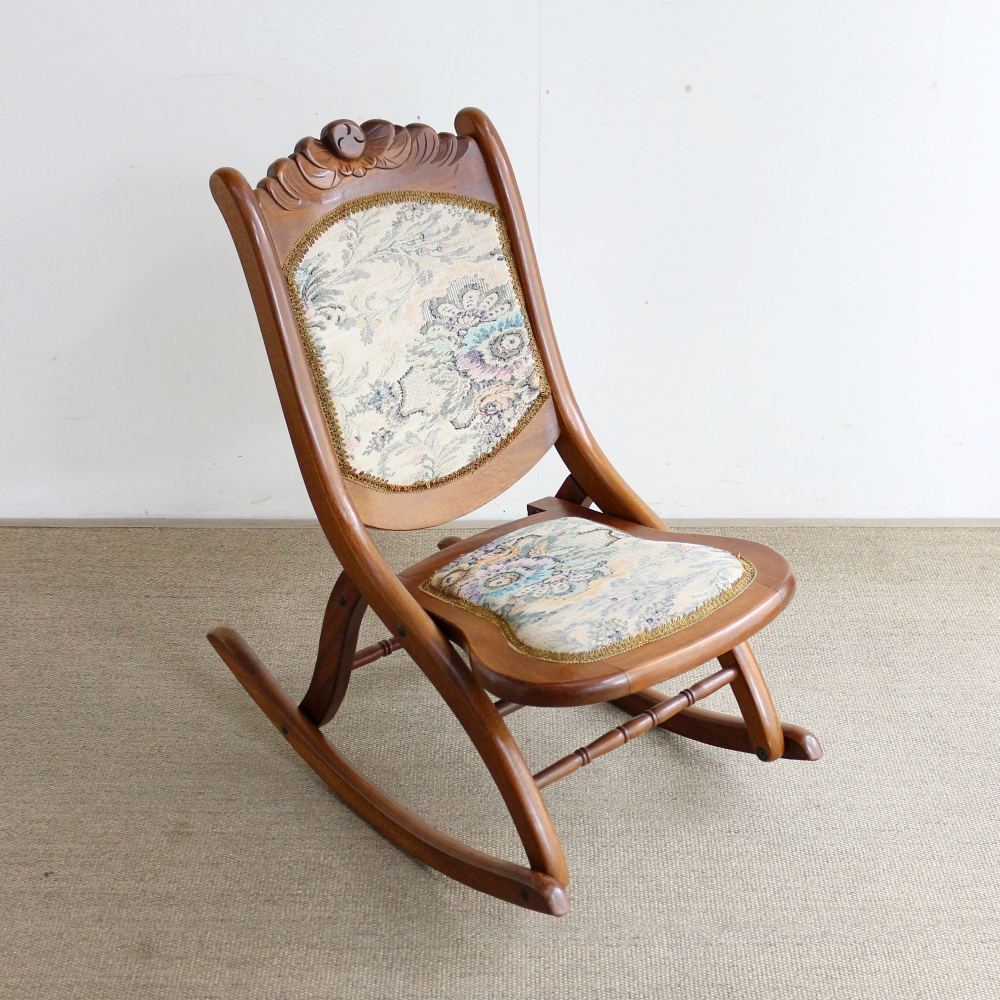 ノスタルジックで可愛い♪ 折りたたみロッキングチェア VC103-152