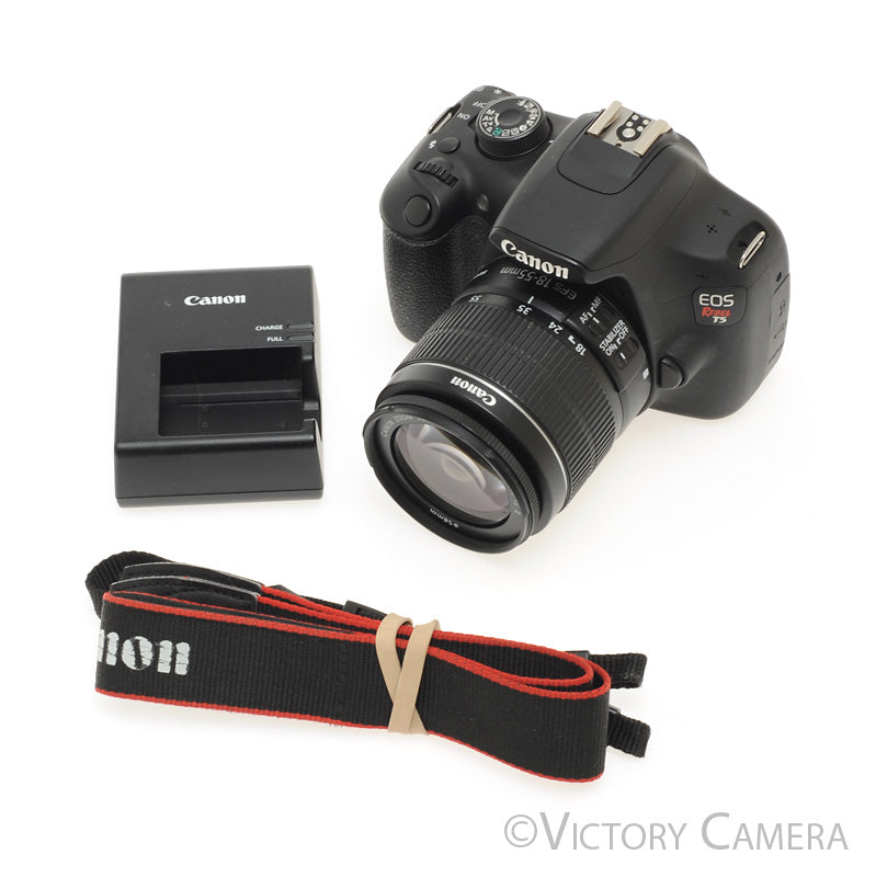 Canon Rebel T5 18MP Digital SLR Camera Body w/ 18-55mm II Zoom Lens [E