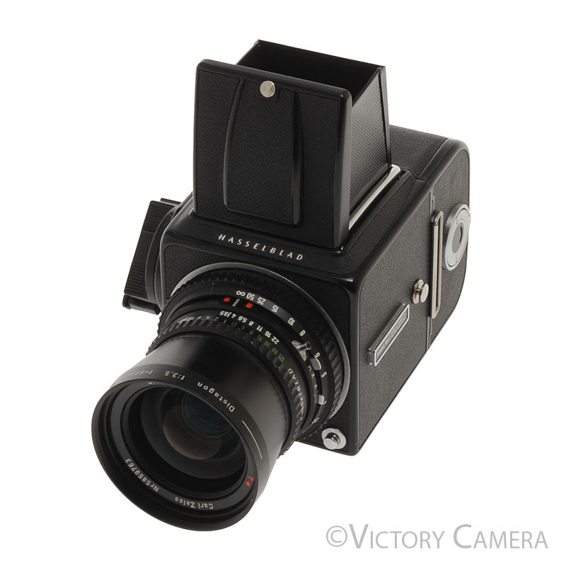 Hasselblad 500c/m 500cm Black Camera 60mm T* F3.5 Lens A12 WLF [EXC+]