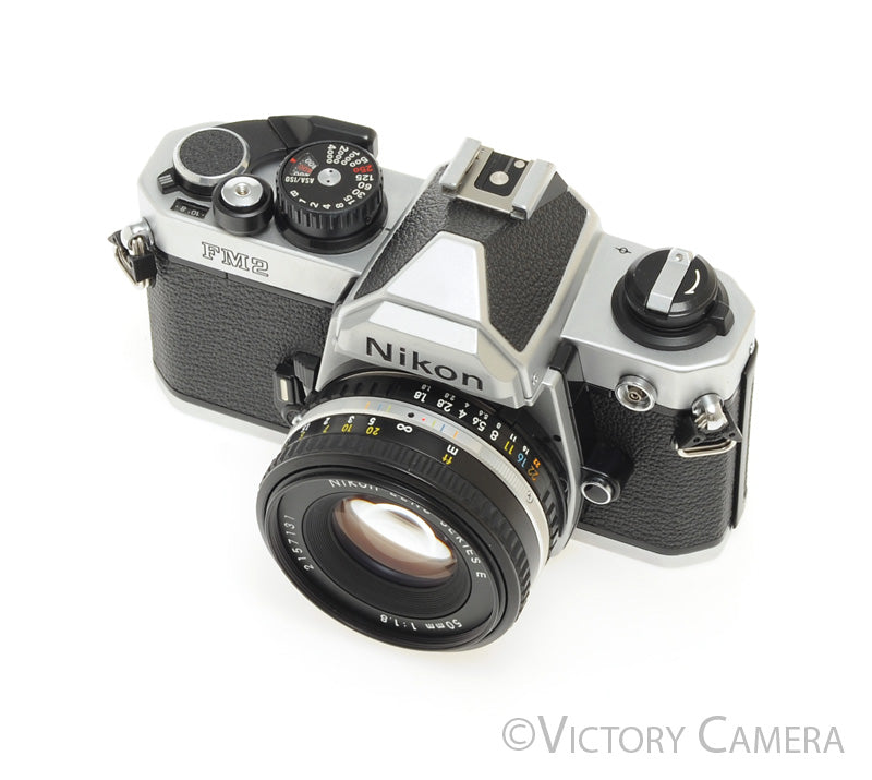 Nikon FM2-N FM2N Chrome Camera Body w/ 50mm f1.8 AI-s Lens -New Seals-