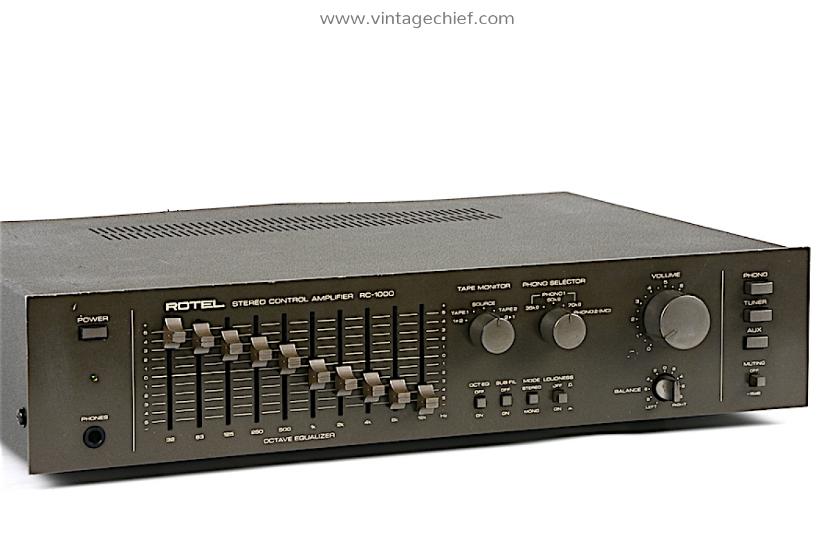 Rotel RC-1000 Preamplifier | Built-in 10 Band Octave Equalizer | 2