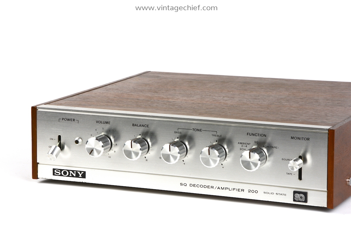 Sony SQA-200 Stereo Quadraphonic Decoder Amplifier | Wooden Case
