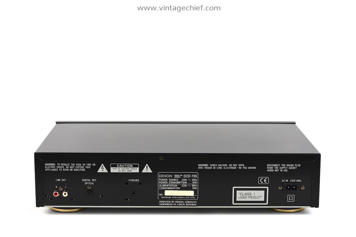 Denon DCD-735 CD Player + Denon RC-266 Remote Control | Black