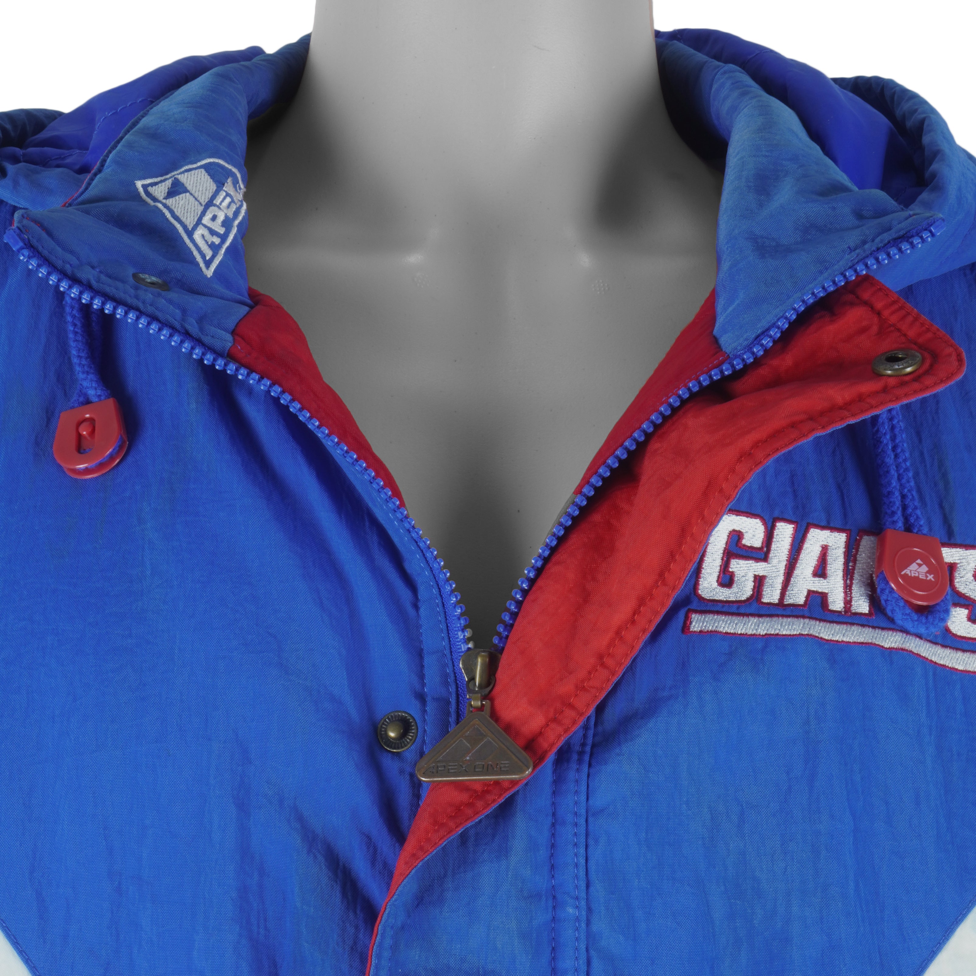 Vintage NFL (Apex One) - New York Giants Hooded Puffer Jacket