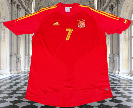 SPAIN 2004 EURO QUARTER-FINALS LEGENDARY RAUL 7 HOME JERSEY ADIDAS