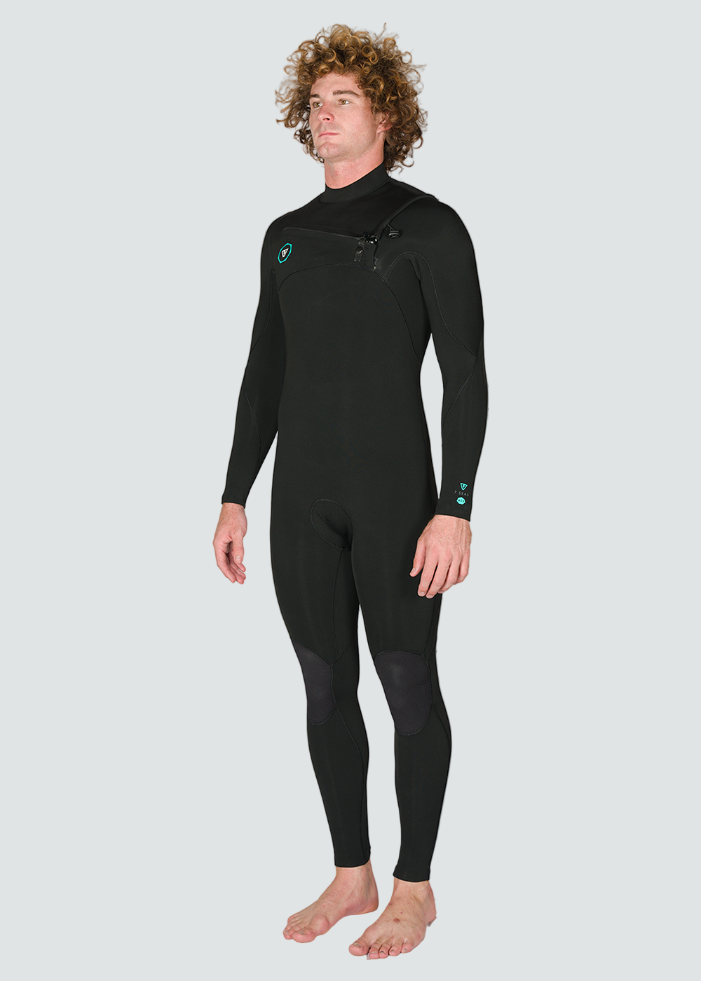7 Seas 3/2mm Chest Zip Wetsuit Black Jade | Vissla Fullsuit