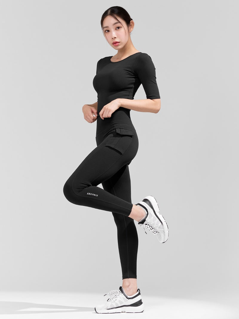 XWFBR03H2 背中開き 5分袖 ブラトップ