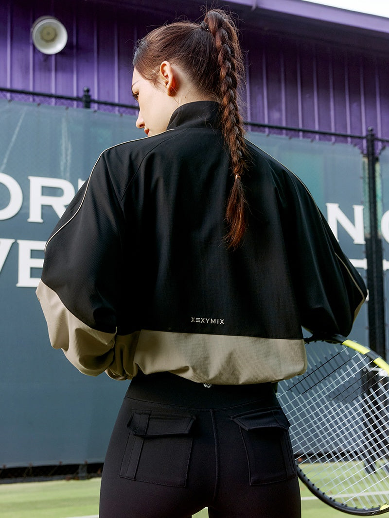 XTFJK03J3 マイルド カラーブロック ウィンドブレーカー