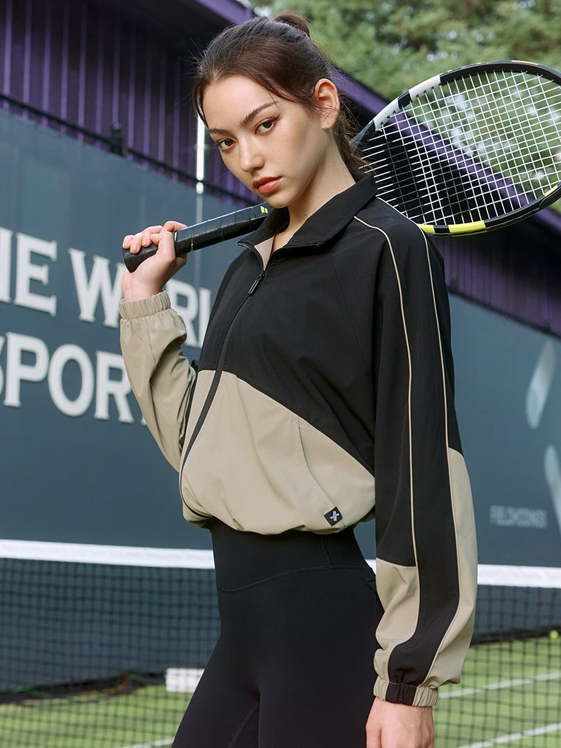 XTFJK03J3 マイルド カラーブロック ウィンドブレーカー