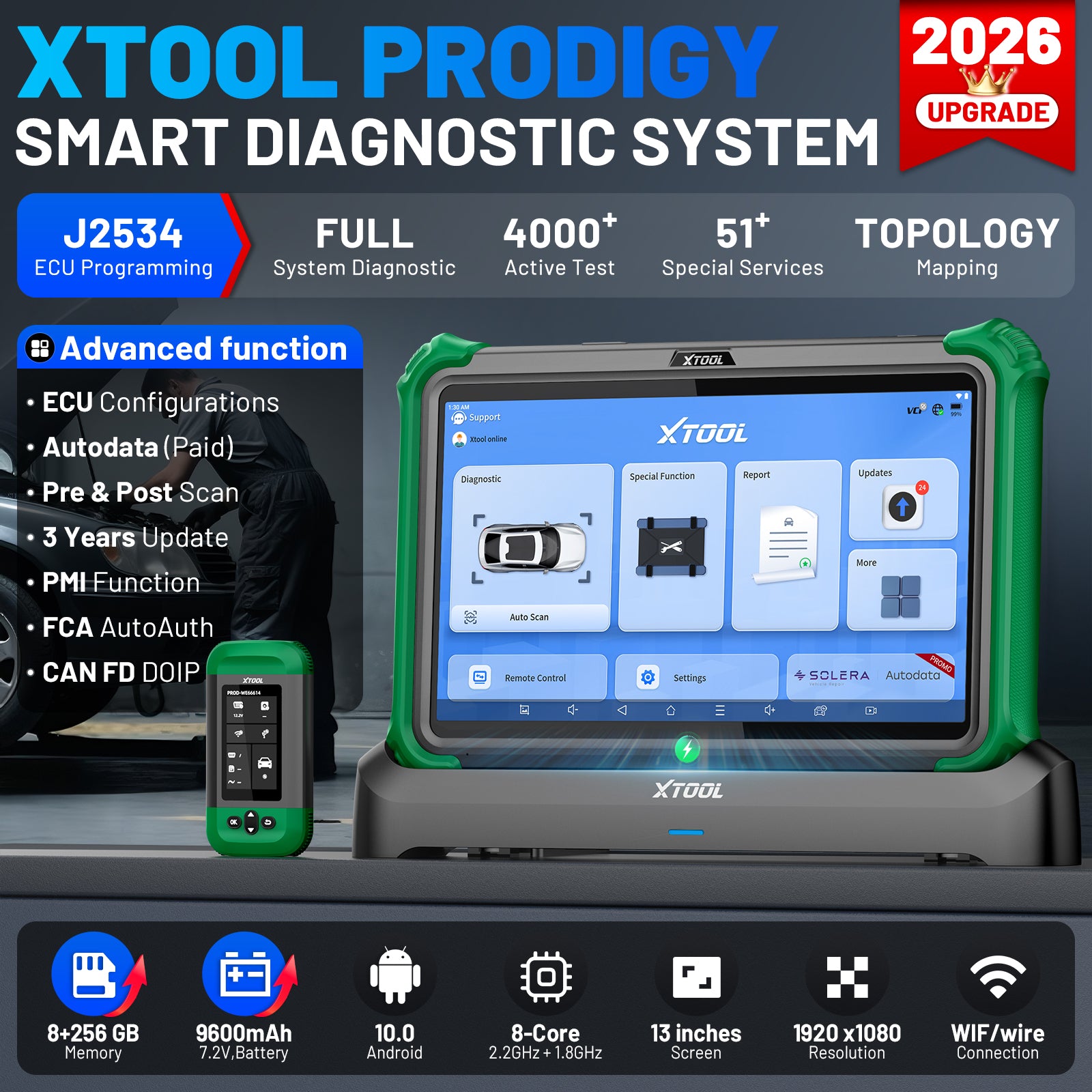 XTOOL PRODIGY J2534 ECU プログラミングを備えたフラッグシップ自動車