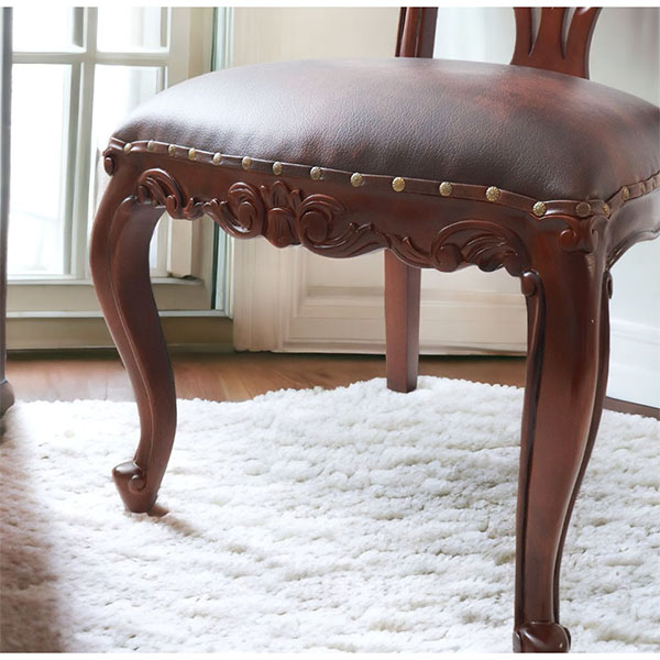 輸入家具 イングランド式 クラシックダイニングセット5P ブラウン