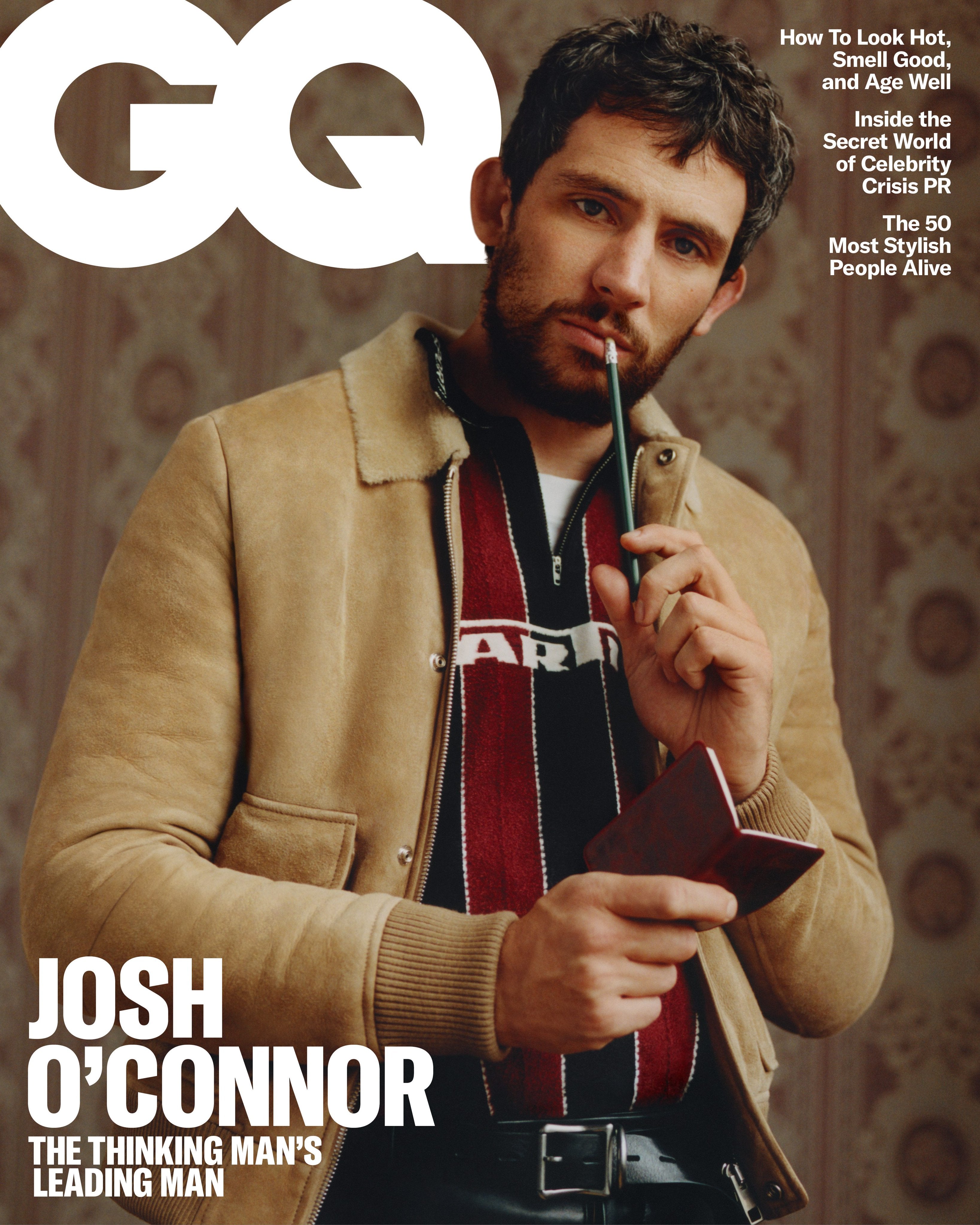 BRITISH GQ Magazine November 2025 Tom Holland ad (Josh O'Connor