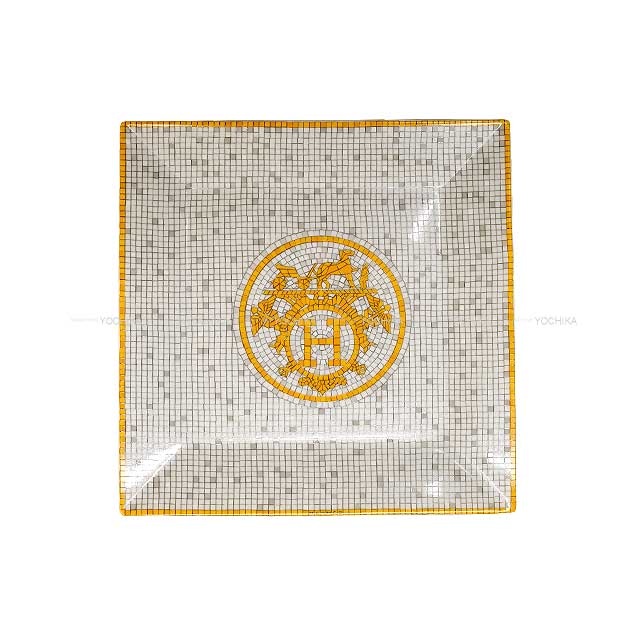 HERMES エルメス 皿 プチカレ No.3 モザイク24 15cm スクエア ゴールド