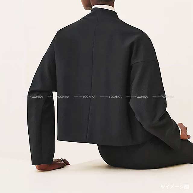 渋谷並木橋店】2024年秋冬 HERMES エルメス ノーカラージャケット