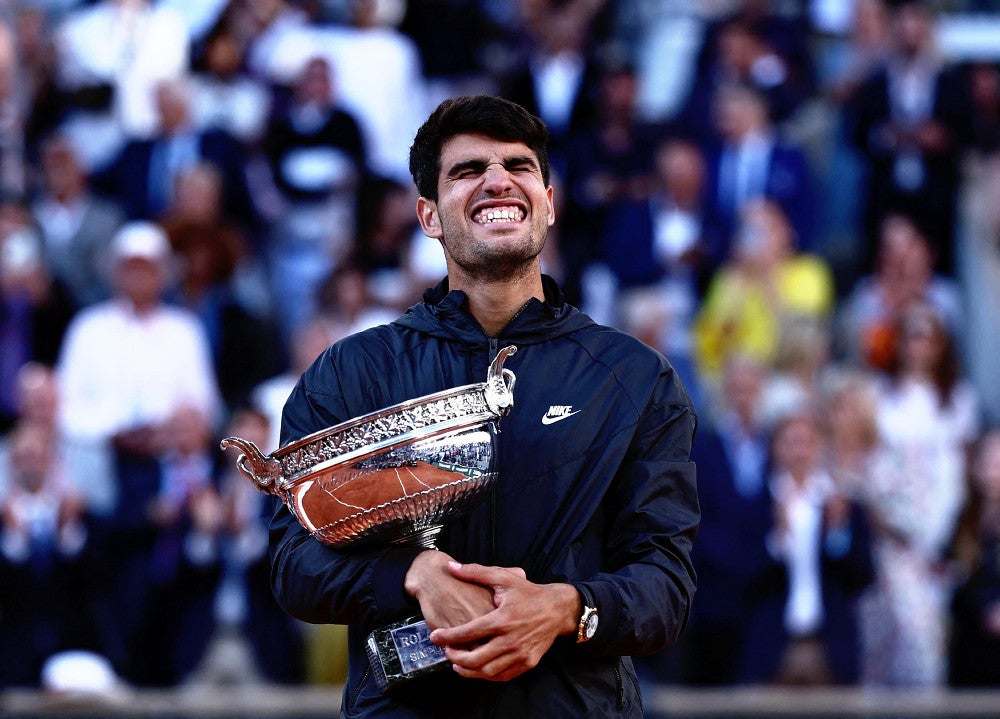21歳のアルカラスが全仏初優勝、四大大会のハードコート・芝・赤土で