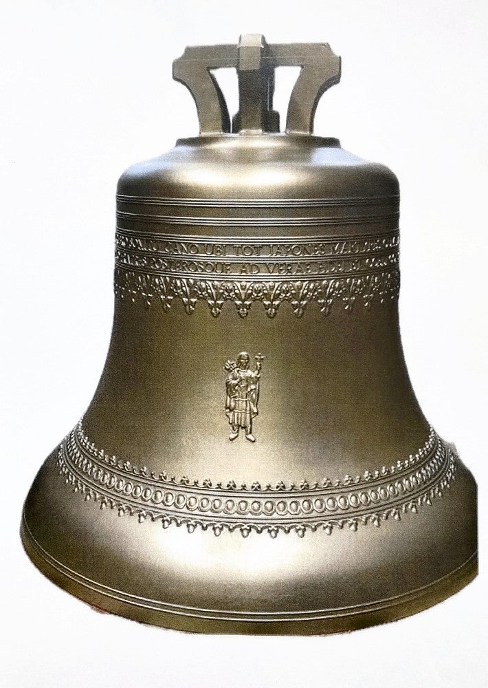 浦上天主堂「双塔の鐘」原爆で失われた片側に新しい鐘が完成…8月9日に