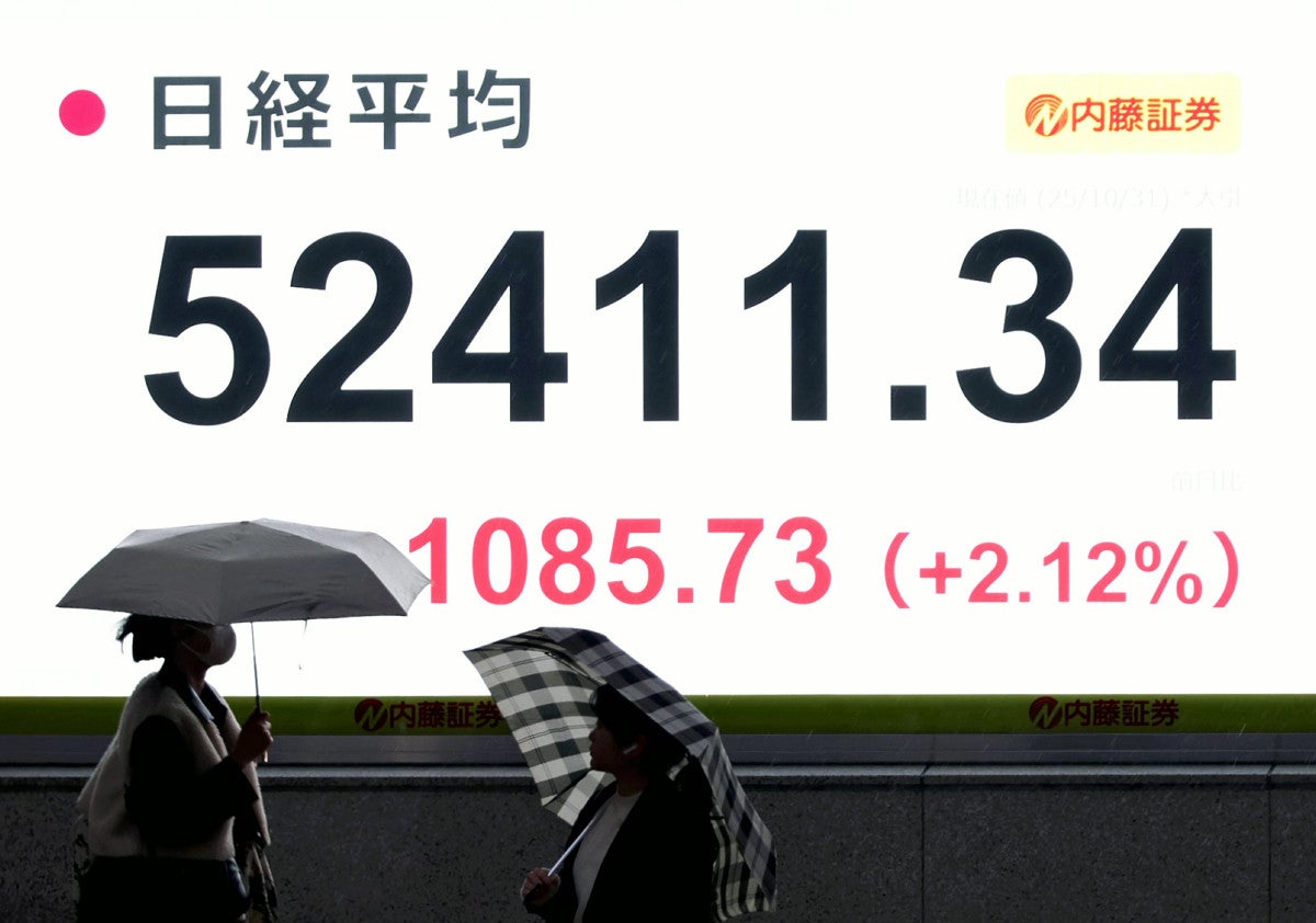 日経平均終値、1085円高の5万2411円…3日連続で最高値を更新